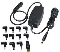 BiXPower 12V to 19V Car Charger DC Power Adapter with 12 Interchangeable Connectors for Laptop Computers