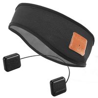 Bluetooth Headband Sweatband-Topple V4.2 Superior Wireless Music Headband with HD Stereo Headphone Sleep Headset Earphone and Mic, Hands Free for Ourdoor Sports Running,Hiking,Exercise-Black