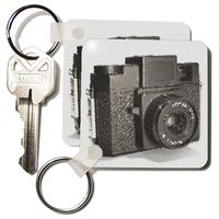 3dRose Picture of a Vintage plastic film camera - Key Chains, 2.25 x 4.5 inches, set of 2 (kc_20770_1)