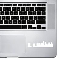 StickAny Palm Series Philadelphia Pennsylvania Skyline Sticker for MacBook Pro, Chromebook, and Laptops (White)