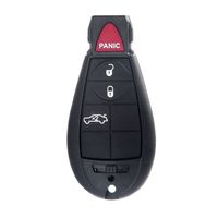 ECCPP Uncut Ignition Key Fob 4 Buttons 433MHz Key Remote fit for Antitheft Keyless Entry Systems 08-12 Chrysler Car Keys 2012 Dodge Key Remote M3N5WY783X (Pack of 1)