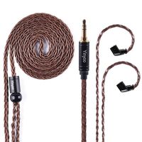 Newest Yinyoo 8 Core Silver Plated Copper Cable 2pin 0.78mm Earphone Cable with 3.5mm Plug for ZSN ZS10 Pro ZSN Pro AS16 ZSX KB Ear KBEAR KB10 KB06 CCA CA4 C12 Topaz(2pins 3.5mm Plug)