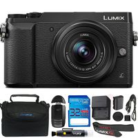 Panasonic Lumix DMC-GX85 Mirrorless Micro Four Thirds Digital Camera with 12-32mm Lens (Black) + Deal-Expo Premium Accessories Bundle