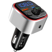 Bluetooth 5.0 FM Transmitter for Car, EatekPower QC3.0 Wireless Bluetooth FM Radio Adapter and Receiver, Hands-Free Calling, Car Charger with 2 USB Ports, Music Player Support TF Card, USB Flash Drive