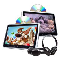 Headrest DVD Player Car DVD Player Inch DVD Player Headrest Monitors, Dual Screen DVD Player Portable DVD Player for Kids Touch Screen Headrest DVD Player Digital Touch Button HDMI-C1100A