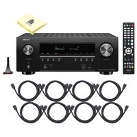Denon AVR-S950H 7.2 Channel 185 Watts High Power 4K Ultra HD AV Receiver with HEOS, Google Assist and Amazon Alexa Voice Command Bundle with 8 HDMI Cables and Zorro Polishing Cloth
