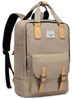 School Backpack for Men and Women,VASCHY Unisex Vintage Water Resistant Casual Daypack Rucksack Bookbag for College Fits 15inch Laptop Backpack Khaki