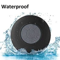 Hipipooo Portable Wireless Bluetooth Waterproof Mini Speaker with Suction Cup and Mic for Cellphone and Bluetooth Devices etc (Black)