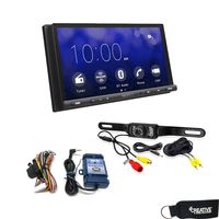Sony XAV-AX5000 Compatible with CarPlay & Android Auto Receiver + Rear View Camera & Steering Wheel Interface