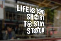 25 Centimeters Life is Too Short to Stay Stock Vinyl Sticker Funny Decals Bumper Car Auto Laptop Wall Window Glass Snowboard Helmet MacBook
