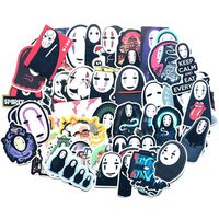 Bowinr Spirited Away: No Face Man Car Stickers, Anime Bumper Sticker for Phone, Laptop, Car, Lugguage, Skateboard and More (50pcs)