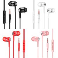 G07 Earbud Headphones Multi Pack 4 Pairs, Microphone Features and Volume Control, Wholesale Stereo Earbuds/Headphones/Earphones/Headsets Accessory for iPhone Cell Phone Tablets Laptop Gaming School