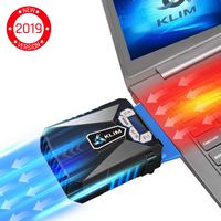⭐️KLIM Cool Laptop Cooler Fan - Innovative Portable Cooling Design with Display - External Gaming Cooler - High Performance Ventilation - USB Connection - Cooling Pad - Quiet Air Vaccum - Reduce Heat