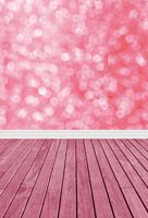 Muzi Pink Bokeh Photography Backdrops Wood Floor Background Wedding Newborn for Photo Backdrop Studio Props 5x10ft D-7256