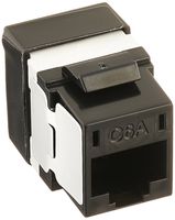 Hubbell HJ6ABK Jack, CAT6A, Universal, Black (Pack of 25)