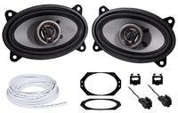 Crunch 4x6" Front Factory Speaker Replacement+Harness For Jeep Wrangler Tj 97-02