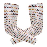 Fashion Sports Arm Supports Cute Mini Dachshund Colorful Basketball Shooter Sleeves Sunscreen Cuff Stretched Fabric for Football, Volleyball, Baseball Protection, Youth & Adult Sizes(1 Pair)
