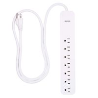 GE Power Strip Surge Protector, 7 Outlets, Fast Charge, Long Power Cord, 4ft, Wall Mount, Warranty, White, 36358 (Renewed)