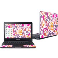 Mightyskins Skin Compatible with Samsung Chromebook 3 11.6" - Swirly Girly | Protective, Durable, and Unique Vinyl Decal Wrap Cover | Easy to Apply, Remove, and Change Styles | Made in The USA