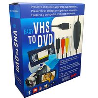 VHS to Digital DVD Converter, USB2.0 Audio/Video Capture Grabber Adapter Device,Transfer VCR TV Hi8 Game S Video to DVD,Support Windows 10/8.1/8/7/Vista/XP