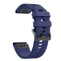 ANCOOL Compatible with Fenix 5 Band Easy Fit 22mm Width Soft Silicone Watch Strap Replacement for Fenix 5/Fenix 5 Plus/Forerunner 935/Approach S60/Quatix 5 - Dark Blue