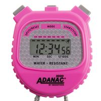 MARATHON ADANAC 3000 Digital Stopwatch Timer, Water Resistant, Battery Included (Neon Pink)