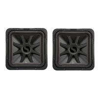 KICKER L7R 10 Inch 1000W Max Power 4 Ohm DVC Square Car Audio Subwoofer (2 Pack)