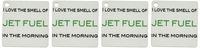 3dRose I love the smell of jet fuel in the morning, Green - Key Chains, 2.25 x 4.5 inches, set of 4 (kc_108342_2)