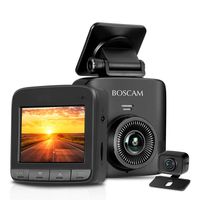 Dual Dash Cam, 1520P Dash Cam, 2.7K FHD Front Camera & AHD Rear Camera, Car Camera Recorder BOSCAM S1