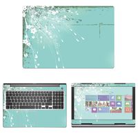 decalrus - Protective Decal Floral Skin Sticker for Dell Inspiron 15 i5570 / 5570 (15.6" Screen) case Cover wrap DEinspironi5570-78
