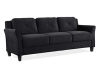 Lifestyle Solutions Collection Grayson Micro-fabric SOFA, 80.3"x32"x32.68", Black