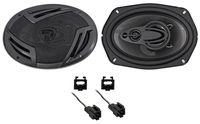 Rockville 6x9" Rear Factory Speaker Replacement Kit For 2002-2006 Dodge Neon
