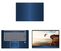 decalrus - Protective Decal for Lenovo IdeaPad 530S (15.6" Screen) Laptop Blue Texture Brushed Aluminum Skin case Cover wrap BAlenovoIdeapad15_530sBlue