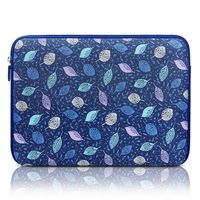 Arvok 13-14 Inch Laptop Sleeve Multi-Color & Size Choices Case/Water-Resistant Neoprene Notebook Computer Pocket Tablet Carrying Bag Cover, Blue with Leaves