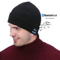 Wireless Beanie Hat, 5.0 Hands-Free Knit Music Cap with HD Stereo Speaker Headphone for Men Women, Rechargeable Headphone Beanie for Women Mom Her Men Teens Boys Girls