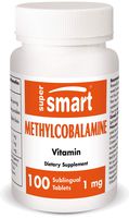 Supersmart - Methylcobalamine 1 mg - Active Form of Vitamin B12 - Support Healthy Cerebral Neurons | Non-GMO - 100 Sublingual Tablets.