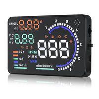 HUD Head Up Display, 5.5'' Universal Car Windshield HUD Head-Up Display A8 Dash Screen Projector OBD II OBD2 Auto Gauge Dash Projector Speedometer