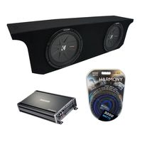 Compatible with 2007-2015 Jeep Wrangler JK Unlimited Kicker CompR CWR12 Dual 12" Sub Box Enclosure & CXA1200.1 Amp (Renewed)