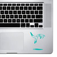 StickAny Palm Series Fox Jumping Sticker for MacBook Pro, Chromebook, and Laptops (Turquoise)