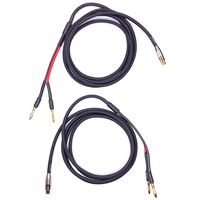 CESS-039-3f Banana Plugs to RCA Cable 3 FT, Phono Banana Speaker Cable, 2 Pack