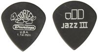 Dunlop 482P1.14 Tortex Pitch Black Jazz III, 1.14mm, 12/Player's Pack