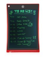 Multipurpose LCD e-Writing Board, Also Inkless Drawing/Memo Pads or Paperless Noting/Planning Boards (8.5-inch, Red)