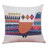Hemlock Geometric Bird Pillow Covers, Square Pillow Cases Geometry Sofa Cushion Covers (G)
