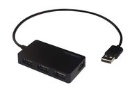 HomeSpot USB2.0 Hub 4-Port High Speed with Long Extension Cable Compatible with Windows 7/8/10 OSX Linux