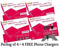 { Package of 4 } Dreamlink T3 Android Dual Band 5G Gigabit LAN 2GB RAM 16GB ROM 4K + Extra Luminous Remote + Free 3 in 1 Charger (Pack of 4)