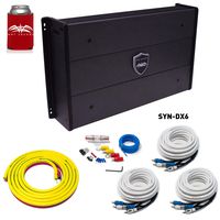 Wet Sounds SYN-DX 6 Full Range 6 Channel Amplifier & Stinger 3-Meter 4-Gauge Amplifier Wiring Kit w/RCAs
