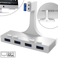 Sabrent Premium 4-Port Aluminum USB 3.0 Hub for iMac Slim Unibody