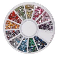 Nail Art,Putars New 1 Box Colour Steel Bead 3D Round Nail Studs Nail Rhinestone Nail Art Decoration (G)