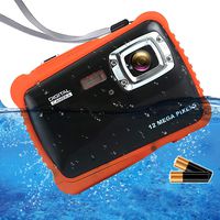 ISHARE Kids Camera, 12MP 1080P Waterproof Digital Camera with 2" LCD, 8X Digital Zoom, Flash and Mic for Kids Girls Boys（Black & 2×Batteries）...
