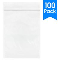 Spartan Industrial || 100 Count - 4" X 6" (4 Mil Heavy Duty) Clear Plastic Reclosable Zip Poly Bags with Resealable Lock Seal Zipper (More Sizes Available)